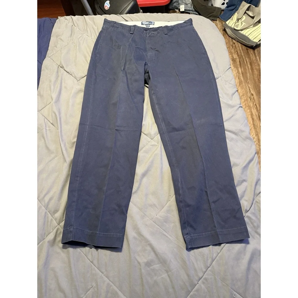 Vintage Polo Ralph Lauren Philip Pant‎ Classic Chino Navy Blue 38x30 (38x31)